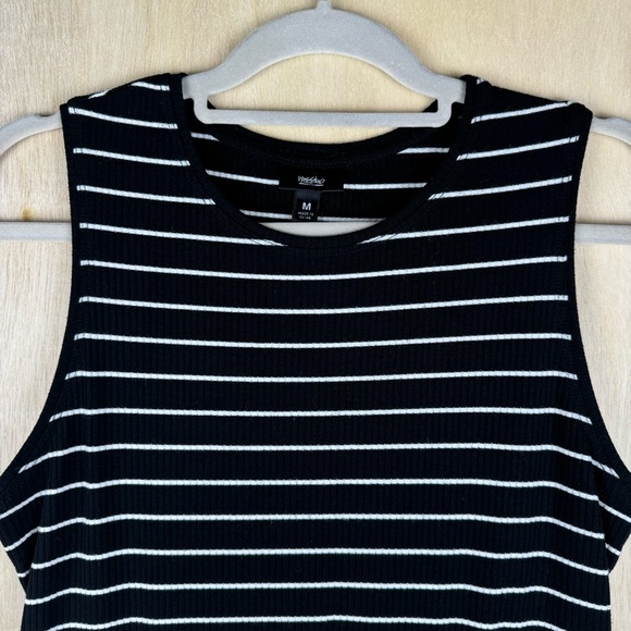 Mossimo Supply CO. Dress Striped Black White Midi size Medium Sleeveless - Picture 3 of 9